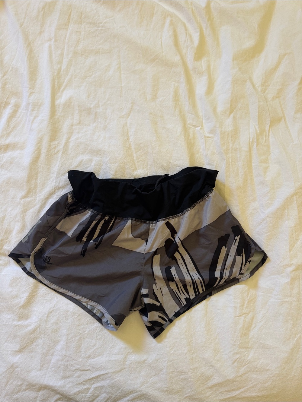 Salomon Black and Gray Women's Athletic Shorts